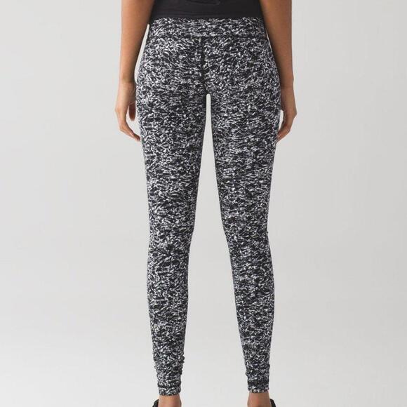 Lululemon Wunder Under Pant III Iced Wave  White Black - 2 - Picture 2 of 10